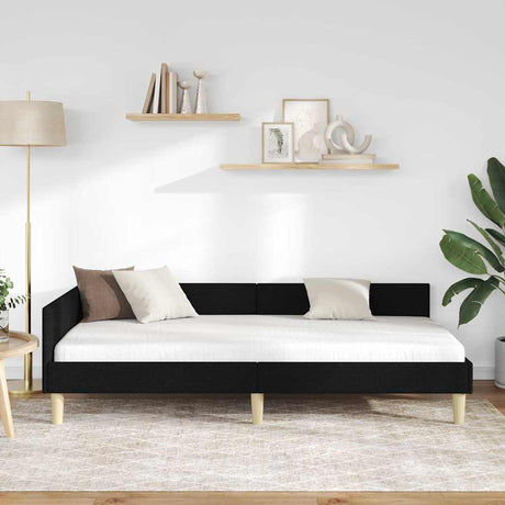 Vidaxl hoekbedframe zwart 100 x 200 cm stof