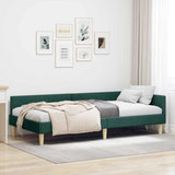Vidaxl hoekbedframe donkergroen 100 x 200 cm stof