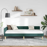 Vidaxl hoekbedframe donkergroen 100 x 200 cm stof