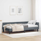 Vidaxl hoekbedframe donkergrijs 80 x 200 cm fluweel
