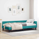 Vidaxl hoekbedframe turquoise 80 x 200 cm fluweel