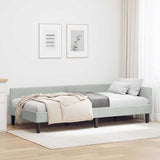 Vidaxl hoekbedframe lichtgrijs 90 x 200 cm fluweel