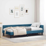 Vidaxl hoekbedframe blauw 100 x 200 cm fluweel