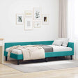 Vidaxl hoekbedframe turquoise 100 x 200 cm fluweel