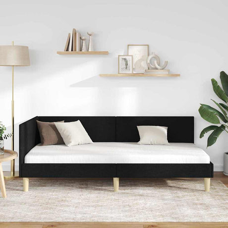 Vidaxl hoekbedframe zwart 100 x 200 cm stof
