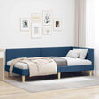 Vidaxl hoekbedframe blauw 100 x 200 cm stof