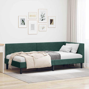 Vidaxl hoekbedframe donkergroen 80 x 200 cm fluweel