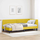 Vidaxl hoekbedframe met hoofdeinde geel 80 cm x 200 cm fluweel