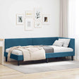 Vidaxl hoekbedframe blauw 100 x 200 cm fluweel