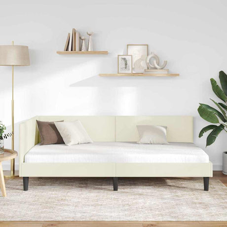 Vidaxl hoekbedframe crème 100 x 200 cm fluweel