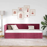 Vidaxl hoekbedframe wijnrood 80 x 200 cm fluweel