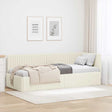 Vidaxl hoekbedframe crème 80 x 200 cm fluweel