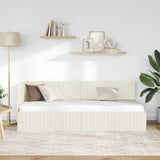Vidaxl hoekbedframe crème 80 x 200 cm fluweel