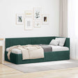Vidaxl hoekbedframe donkergroen 90 x 190 cm fluweel