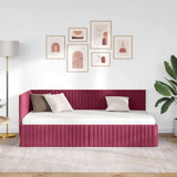 Vidaxl hoekbedframe wijnrood 90 x 200 cm fluweel