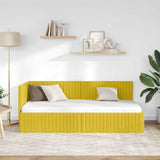 Vidaxl hoekbedframe geel 90 x 200 cm fluweel