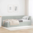 Vidaxl hoekbedframe lichtgrijs 100 x 200 cm fluweel