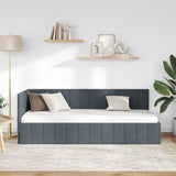 Vidaxl hoekbedframe donkergrijs 80 x 200 cm fluweel
