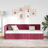 Vidaxl hoekbedframe wijnrood 80 x 200 cm fluweel