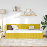 Vidaxl hoekbedframe geel 80 x 200 cm fluweel