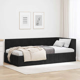 Vidaxl hoekbedframe zwart 90 x 200 cm fluweel