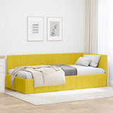 Vidaxl hoekbedframe geel 100 x 200 cm fluweel