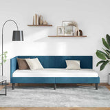 Vidaxl hoekbedframe blauw 80 x 200 cm fluweel