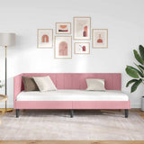Vidaxl hoekbedframe roze 80 x 200 cm fluweel