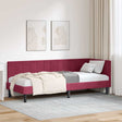 Vidaxl hoekbedframe wijnrood 80 x 200 cm fluweel