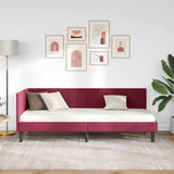 Vidaxl hoekbedframe wijnrood 80 x 200 cm fluweel