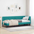 Vidaxl hoekbedframe turquoise 80 x 200 cm fluweel