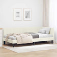 Vidaxl hoekbedframe crème 90 x 190 cm fluweel