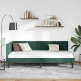 Vidaxl hoekbedframe donkergroen 100 x 200 cm fluweel