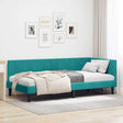 Vidaxl hoekbedframe turquoise 100 x 200 cm fluweel