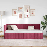 Vidaxl hoekbedframe wijnrood 80 x 200 cm fluweel