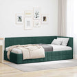 Vidaxl hoekbedframe donkergroen 90 x 190 cm fluweel