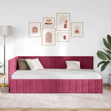 Vidaxl hoekbedframe wijnrood 90 x 190 cm fluweel