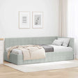 Vidaxl hoekbedframe lichtgrijs 90 x 200 cm fluweel