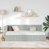 Vidaxl hoekbedframe lichtgrijs 90 x 200 cm fluweel