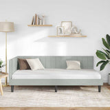 Vidaxl hoekbedframe lichtgrijs 90 x 190 cm fluweel