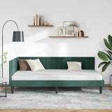 Vidaxl hoekbedframe donkergroen 90 x 190 cm fluweel