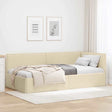 Vidaxl hoekbedframe crème 90 x 200 cm stof