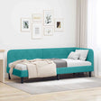 Vidaxl hoekbedframe turquoise 80 x 200 cm fluweel