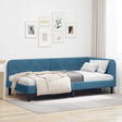 Vidaxl hoekbedframe blauw 90 x 200 cm fluweel