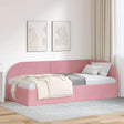 Vidaxl hoekbedframe roze 80 x 200 cm fluweel