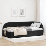 Vidaxl hoekbedframe zwart 80 x 200 cm fluweel
