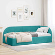 Vidaxl hoekbedframe turquoise 80 x 200 cm fluweel