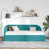 Vidaxl hoekbedframe turquoise 80 x 200 cm fluweel