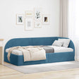 Vidaxl hoekbedframe blauw 90 x 200 cm fluweel