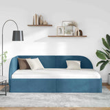 Vidaxl hoekbedframe blauw 90 x 200 cm fluweel